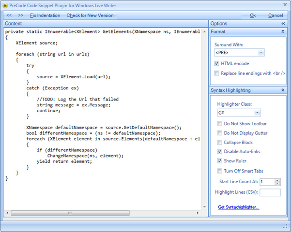 The updated PreCode UI.